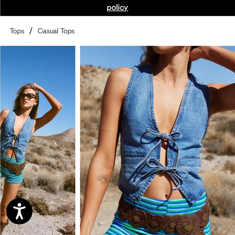 Nasty Gal Blue Denim Vest - Picture 4 of 5